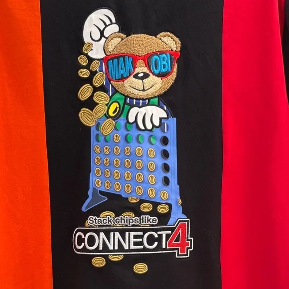 Makobi Bear Connect 4 Graphic Streetwear Multicolor T-Shirt Men’s L - Picture 4 of 14
